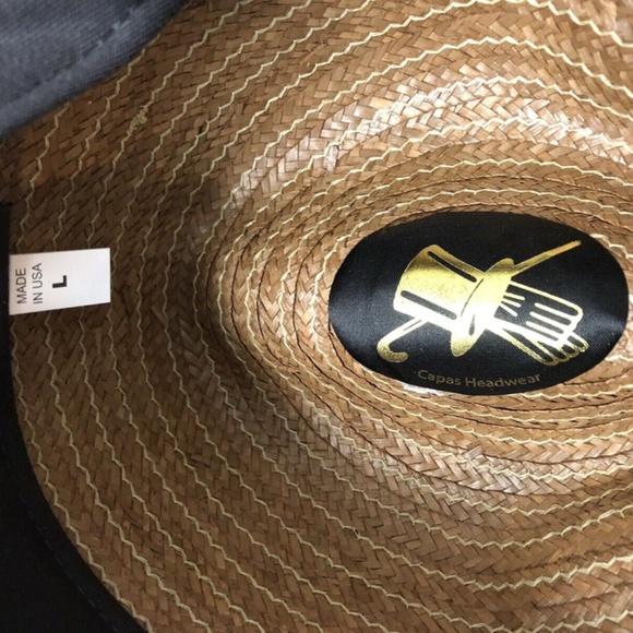 Men,Ny Fedora hat with ribbon, size L, Beige,straw style.! - Picture 6 of 9